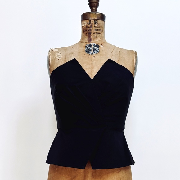 A.L.C  Black Farrah Peplum Top New With Tags size US6 - Picture 8 of 14